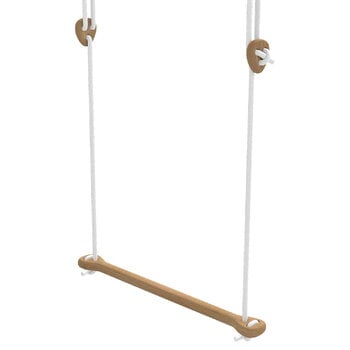 Lillagunga Bone trapeze, oak - white rope 
