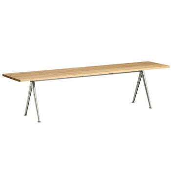 HAY Pyramid bench 12, beige - lacquered oak
