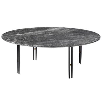 GUBI Tavolino IOI, 100 cm, nero - marmo grigio