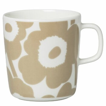 Marimekko Oiva - Unikko muki 4 dl, valkoinen-beige