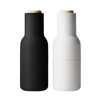 Salt & pepper, Bottle Grinder 2 pcs, ash - carbon - beech, Gray