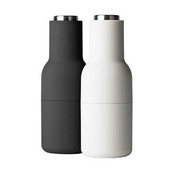 Suola ja pippuri, Bottle Grinder maustemyllyt 2 kpl, ash - carbon - teräs, Harmaa