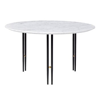 Tables basses, Table basse IOI, 70 cm, noir - marbre blanc, Noir et blanc