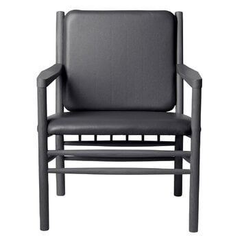 FDB Møbler J147 lounge chair, black oak - black leather