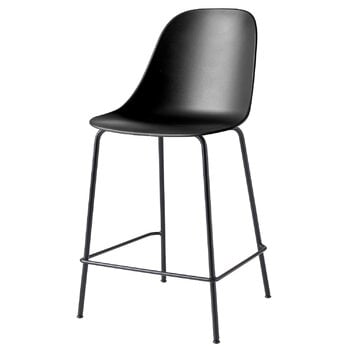 Audo Copenhagen Chaise de bar Harbour 63 cm, noir - acier noir
