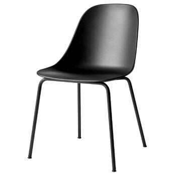 Audo Copenhagen Harbour dining side chair, black - black steel