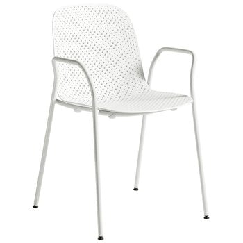 HAY Chaise avec accoudoirs 13Eighty, gris blanc - blanc craie