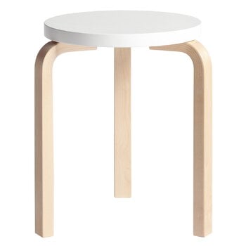 Artek Aalto stool 60, white - birch