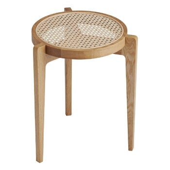 NORR11 Le Roi side table, oak stained ash - rattan