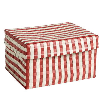 HAY Maxim Stripe låda, L, röd - sand