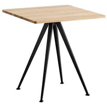 HAY Pyramid café table 21, 70 x 70 cm, black - matt lacquered oak, product image