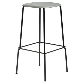 HAY Soft Edge 85 bar stool, black - dusty green