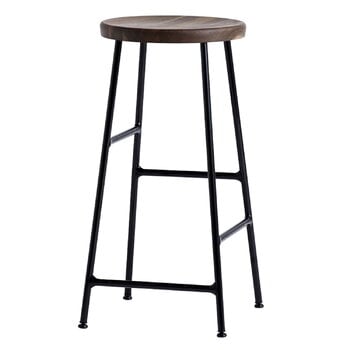 HAY Cornet bar stool, low, black - smoked oak