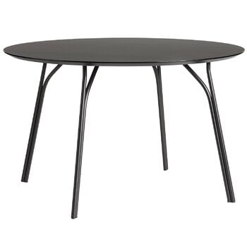 Woud Table de salle à manger ronde Tree, 120 cm, noir