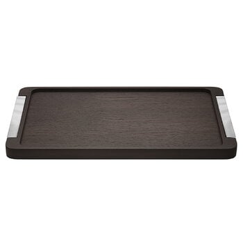 Trays, Bernadotte tray, smoked oak - steel, Brown