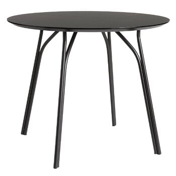 Woud Table de salle à manger ronde Tree, 90 cm, noir