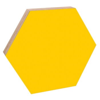 Memory boards, Noteboard hexagon, 41,5 cm, yellow, Yellow