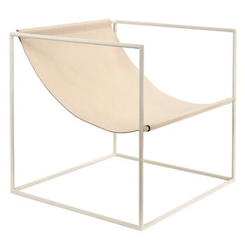 valerie_objects Solo Seat lounge chair, cream - leather