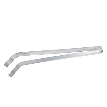 Utensili da cucina, Pinza per grigliate angolata, 35,5 cm, acciaio, Argento