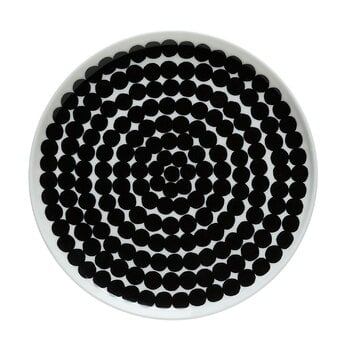 Marimekko Oiva - Siirtolapuutarha plate 20 cm, black - white