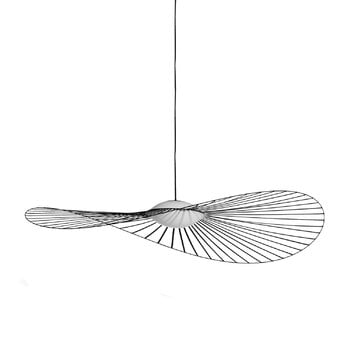 Petite Friture Lampada a sospensione Vertigo Nova, 140 cm, nera - vetro bianco