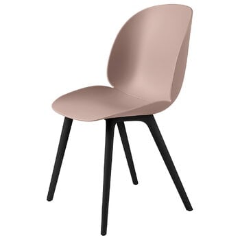 GUBI Chaise Beetle, édition plastique, noir - rose bonbon