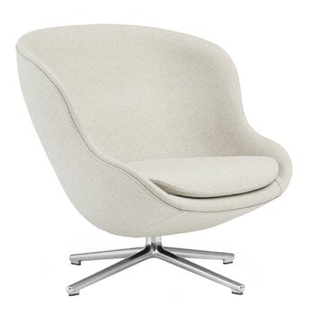 Normann Copenhagen Hyg lounge chair, low, swivel, aluminium - Main Line flax 20