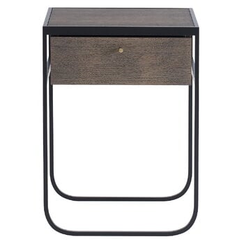 Asplund Table de chevet avec tiroir Nati Tati, chêne fumé - char grey