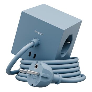 Avolt Square 1 USB-C extension cord, shark blue