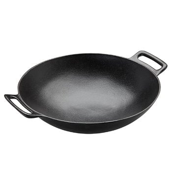 Frying pans, Wok, 36 cm, cast iron, Black