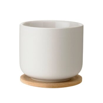 Stelton Theo tea cup with coaster, sand