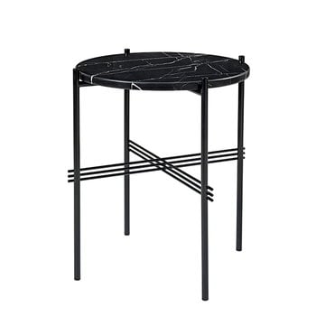 GUBI Table basse TS, 40 cm, noir - marbre noir