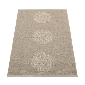Plastic rugs, Vera 2.0 rug, 70 x 120 cm, dark linen - linen metallic, Beige