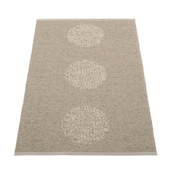 Tapis en plastique, Tapis Vera 2.0, 70 x 120 cm, lin foncé - lin métallique, Beige