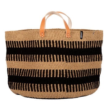 Mifuko Pamba floor basket, XXL, black - brown, product image