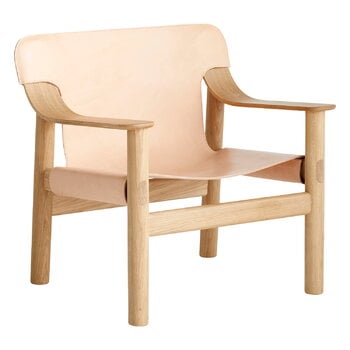 HAY Bernard lounge chair, oak - natural leather