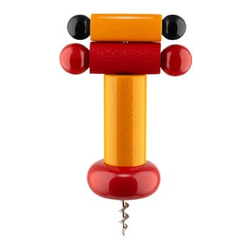 Alessi Sottsass corkscrew, yellow - red - black