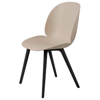 GUBI Beetle Stuhl, Kunststoffausführung, Schwarz – New Beige