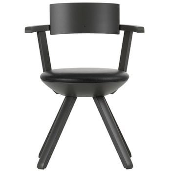 Artek Rival chair KG002, dark grey/leather