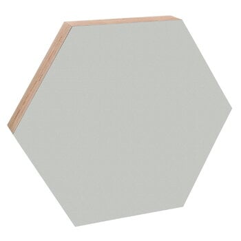 Memory boards, Noteboard hexagon, 41,5 cm, light grey, Gray