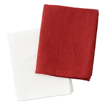 Audo Copenhagen Papilio tea towel, 2 pcs, burnt sienna and ecru