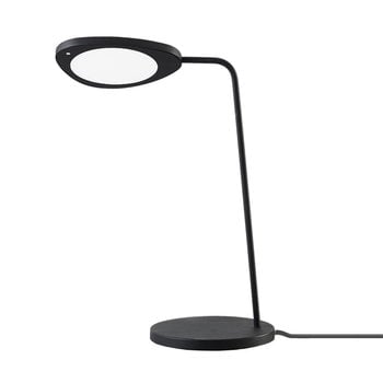 Lighting, Leaf table lamp, black, Black