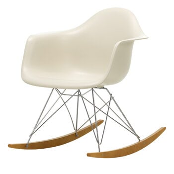 Rocking chairs, Eames RAR rocking chair, pebble RE - chrome - maple, Beige