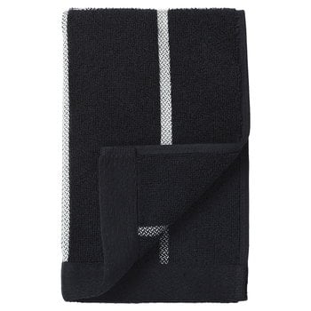 Essuie-mains et gants de toilette, Serviette pour invités Tiiliskivi, noir - blanc, Noir