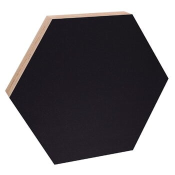 Memory boards, Noteboard hexagon, 41,5 cm, black, Black