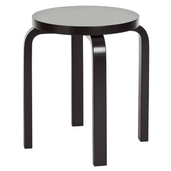 Artek Aalto stool E60, lacquered black