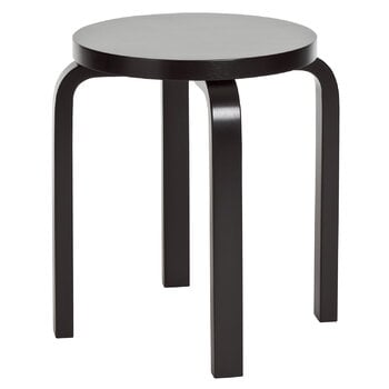 Artek Tabouret Aalto E60, noir laqué