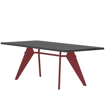 Vitra EM Table 240 x 90 cm, asphalt - Japanese red