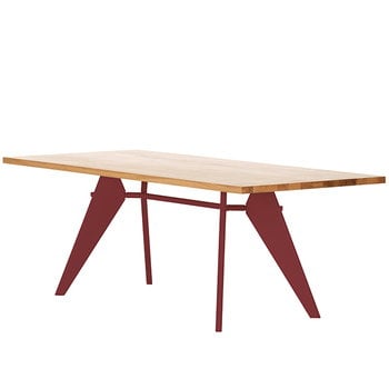 Vitra Tisch EM 240 x 90 cm, Eiche – Japanese Red