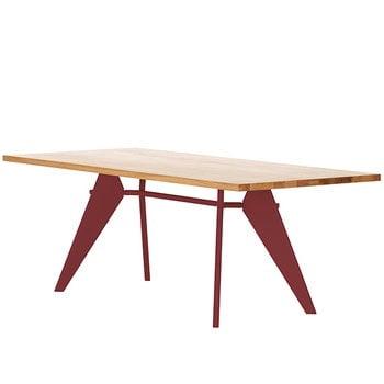 Vitra EM Table 240 x 90 cm, oak - Japanese red, product image